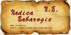 Nadica Babarogić vizit kartica